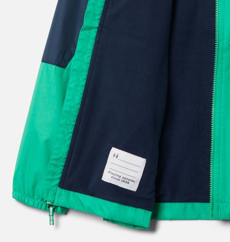 Boys’ Endless Explorer Jacket, Color: Dark Lime, Collegiate Navy, image 3