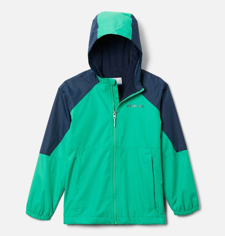 Boys’ Endless Explorer Jacket, Color: Dark Lime, Collegiate Navy, image 1