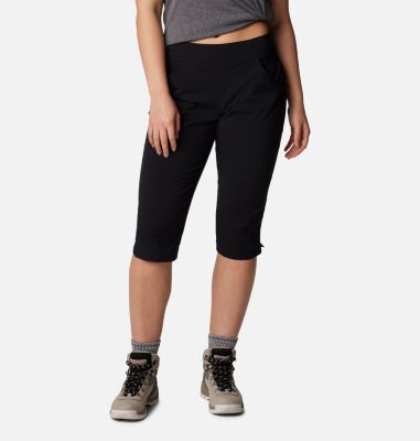 Cakulo Women's Cotton Capris Wide Leg Casual Jersey Sweat Pants Loose Fit  Plus Size Yoga Crop Dress Lounge Pants with Pockets, Black, XL