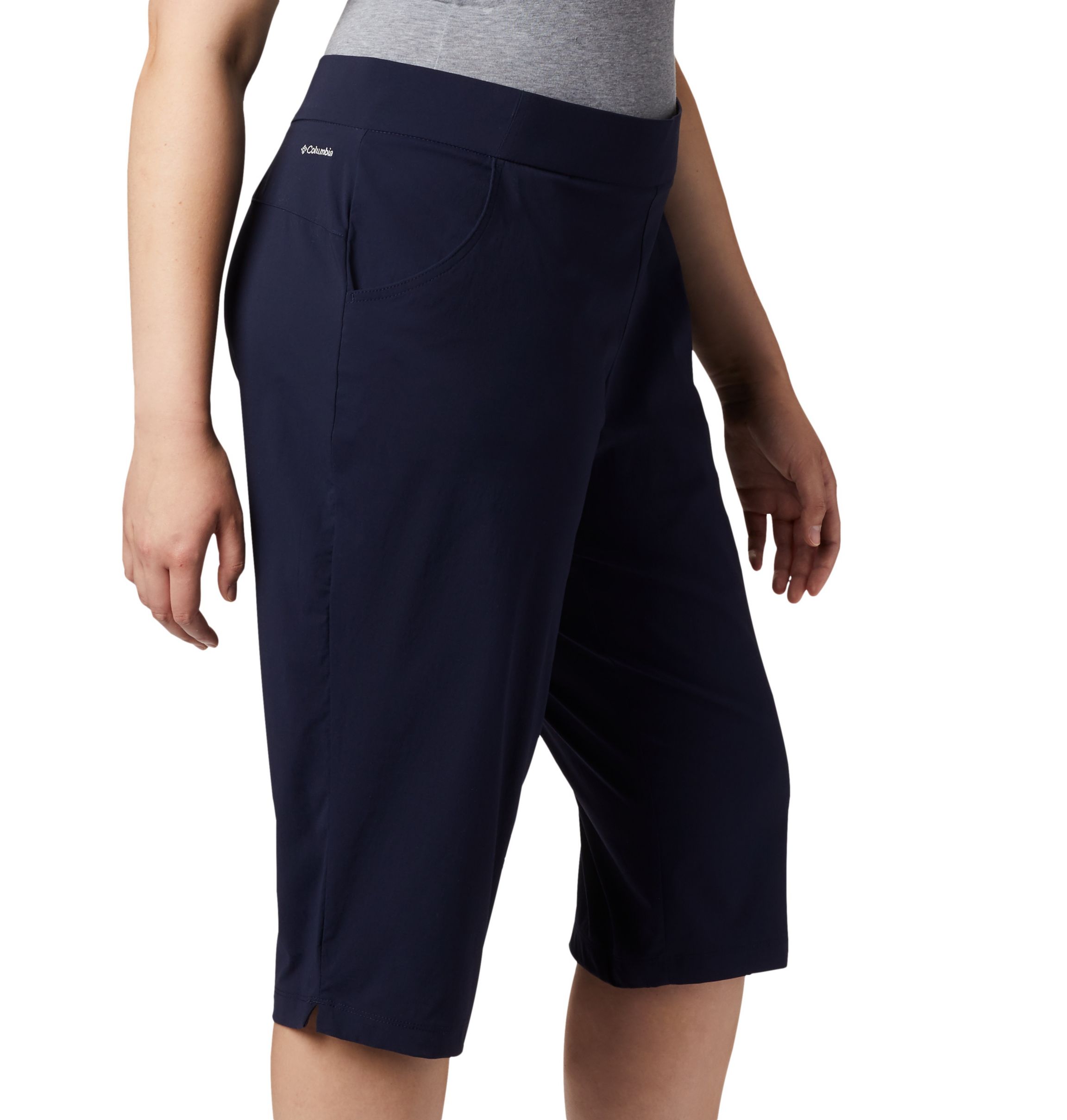 Columbia Wander More Capri - Womens, Nocturnal, L, — Inseam Size: 20 in,  Gender: Female, Age Group: Adults, Apparel Fit: Regular, Pant Style: Capris  — 1768171591L