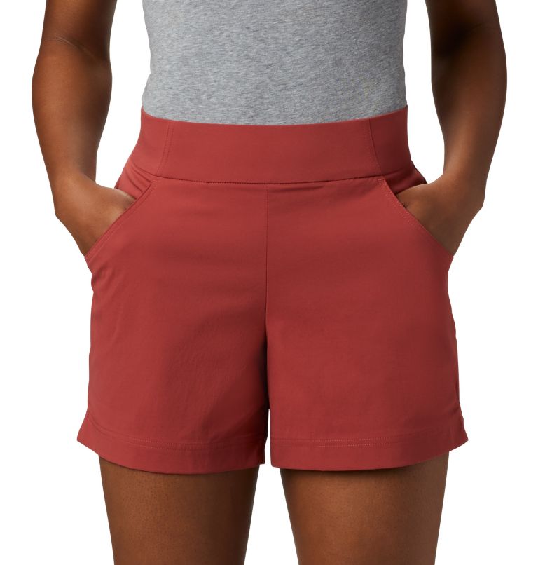 Women's Anytime Casual Shorts, Color: Dusty Crimson, image 3