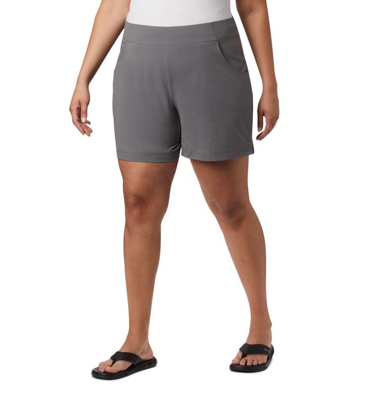 Thumbnail: Women's Anytime Casual Shorts - Plus Size, Color: City Grey, image 1