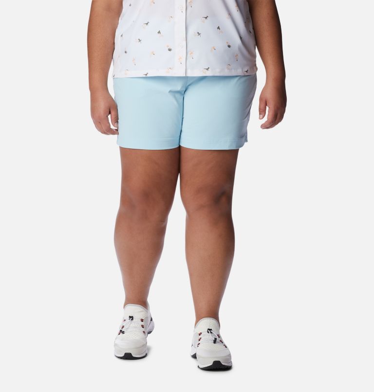 Thumbnail: Women's Anytime Casual Shorts - Plus Size, Color: Spring Blue, image 1