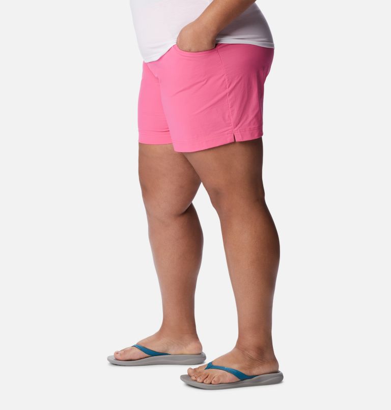 Thumbnail: Women's Anytime Casual Shorts - Plus Size, Color: Wild Geranium, image 3