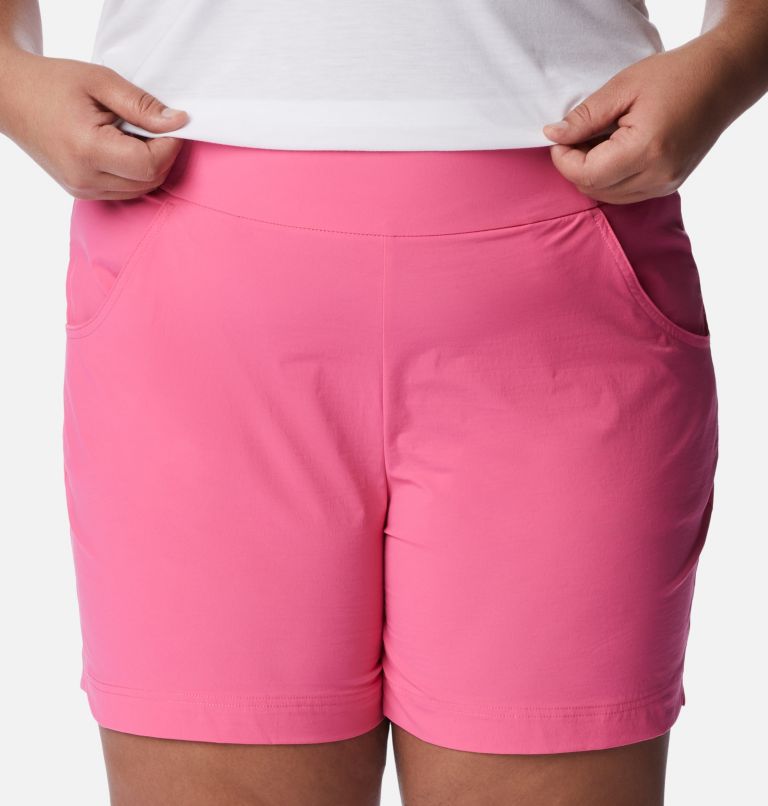 Women's Anytime Casual Shorts - Plus Size, Color: Wild Geranium, image 4