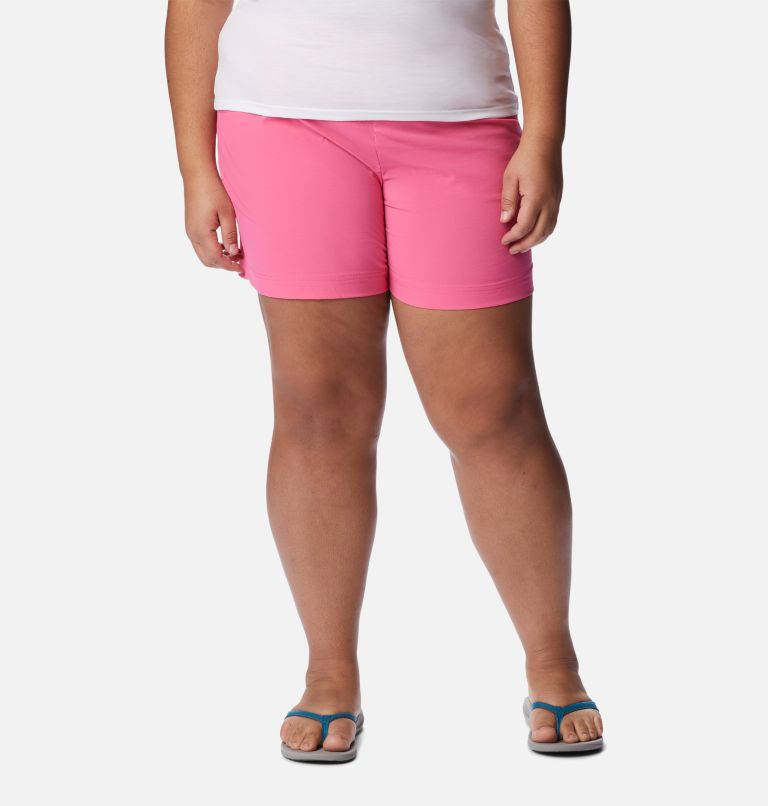 Women's Anytime Casual Shorts - Plus Size, Color: Wild Geranium, image 1