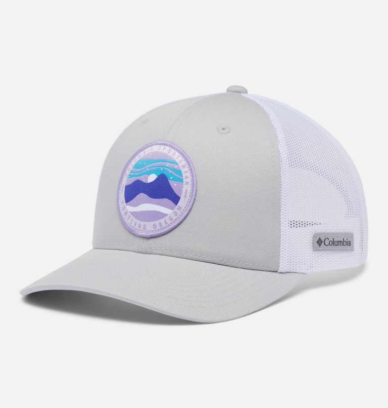 Columbia Womens Snap Back Hat | 031 | O/S, Color: Cirrus Grey, White, Night Sky Patch, image 1