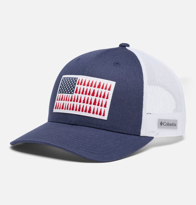 Thumbnail: Columbia Womens Snap Back Hat | 470 | O/S, Color: Nocturnal, White, Tree Flag, image 1
