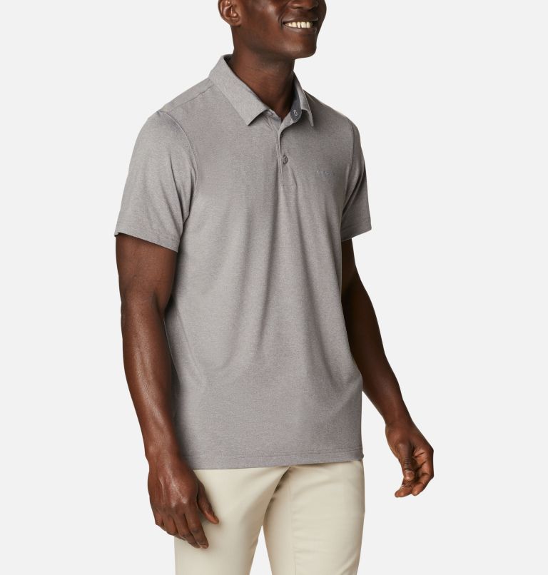 Men’s Tech Trail Polo Shirt, Color: Boulder Heather, image 5
