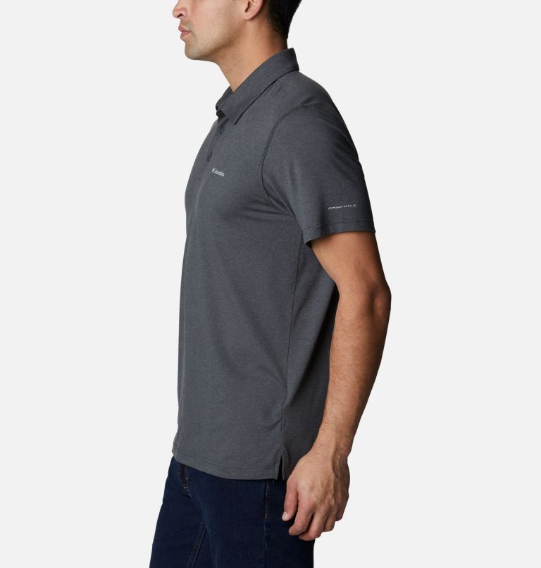 Thumbnail: Men’s Tech Trail Polo Shirt - Tall, Color: Shark Heather, image 3