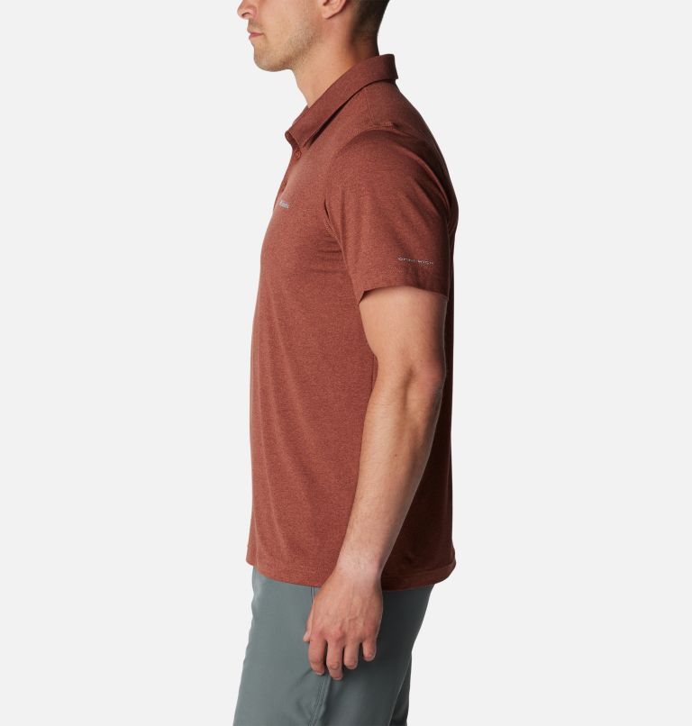 Men’s Tech Trail Polo Shirt, Color: Auburn Heather, image 3