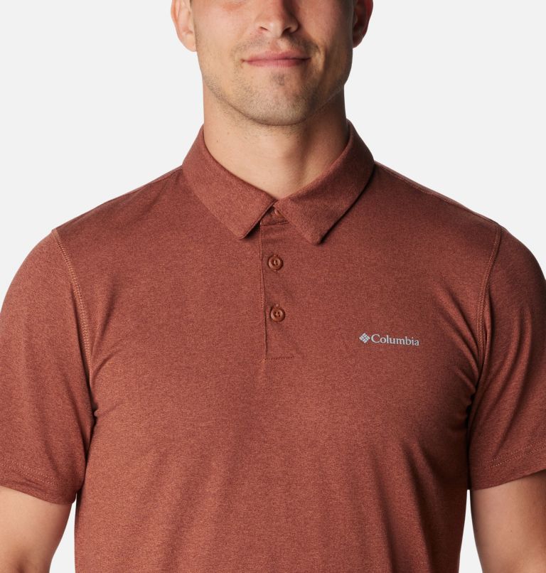 Men’s Tech Trail Polo Shirt, Color: Auburn Heather, image 4