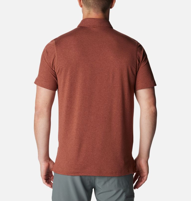 Men’s Tech Trail Polo Shirt, Color: Auburn Heather, image 2