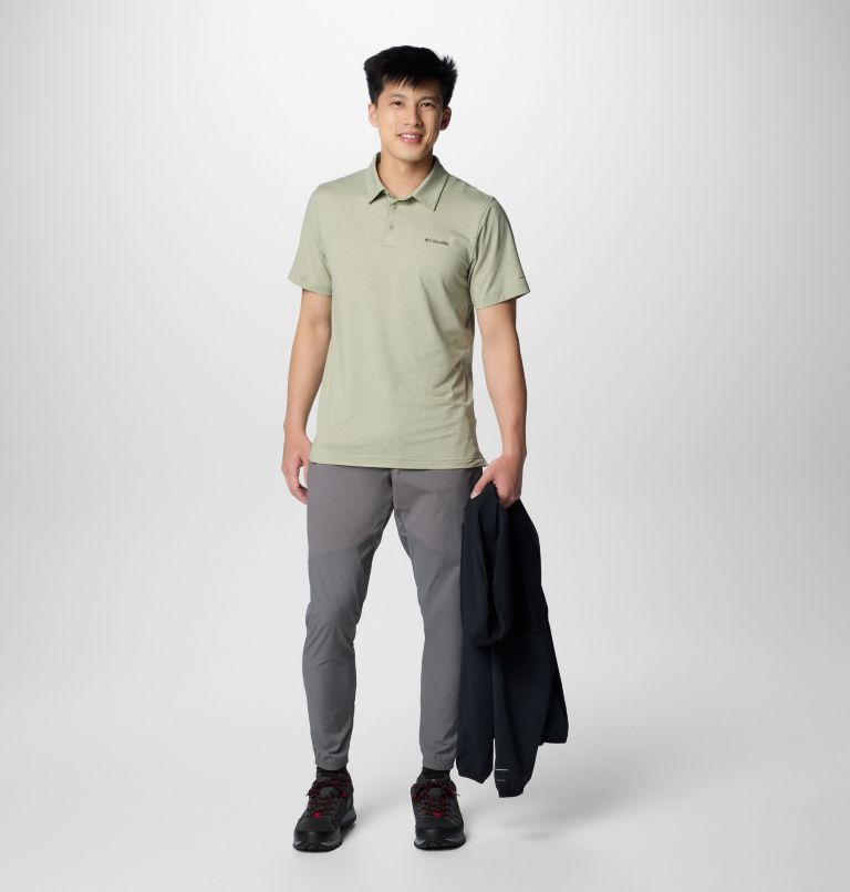 Men’s Tech Trail Polo Shirt, Color: Safari Heather, image 3