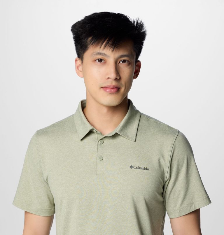 Men’s Tech Trail Polo Shirt, Color: Safari Heather, image 5