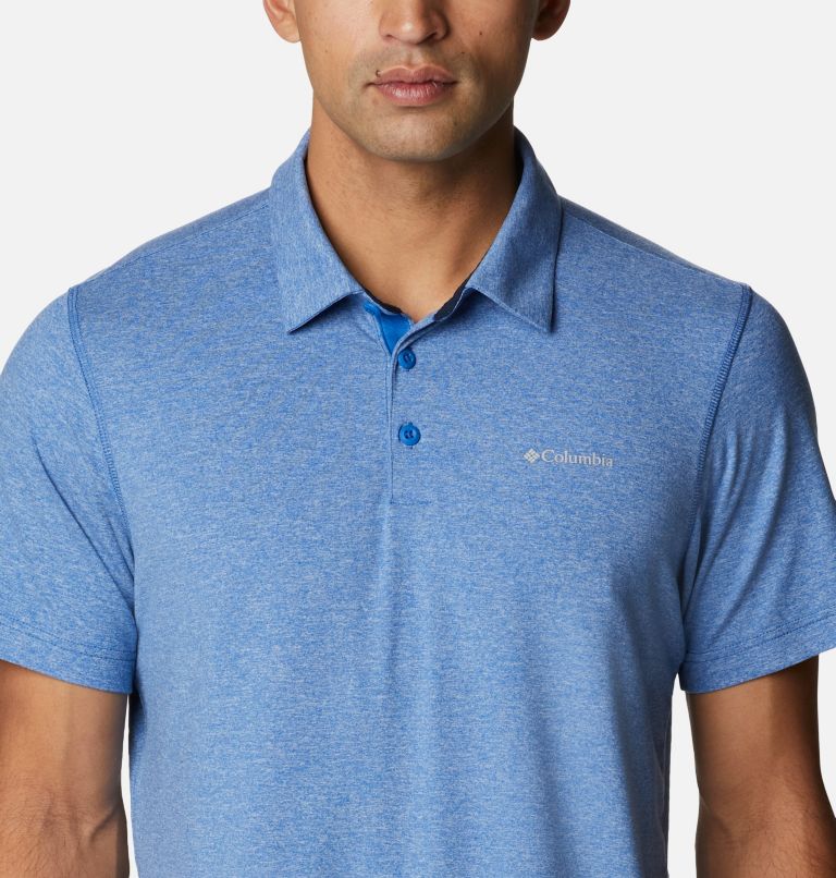 Thumbnail: Men’s Tech Trail Polo Shirt - Tall, Color: Bright Indigo, image 4