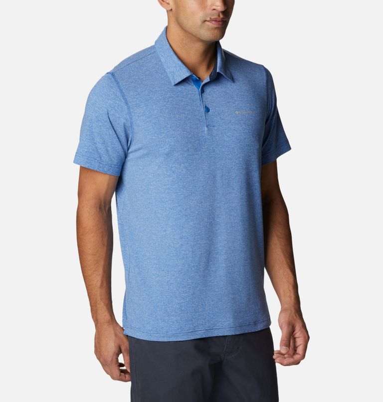 Thumbnail: Men’s Tech Trail Polo Shirt - Tall, Color: Bright Indigo, image 5