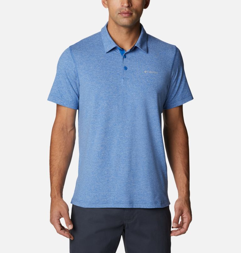 Thumbnail: Men’s Tech Trail Polo Shirt - Tall, Color: Bright Indigo, image 1