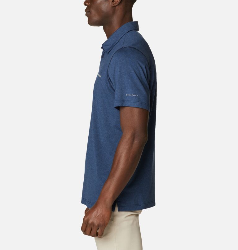 Men's Tech Trail Technical Polo, Color: Collegiate Navy Heather, image 3