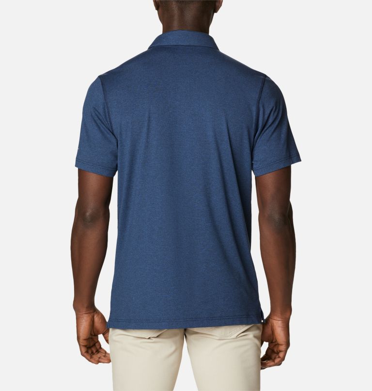Men's Tech Trail Technical Polo, Color: Collegiate Navy Heather, image 2