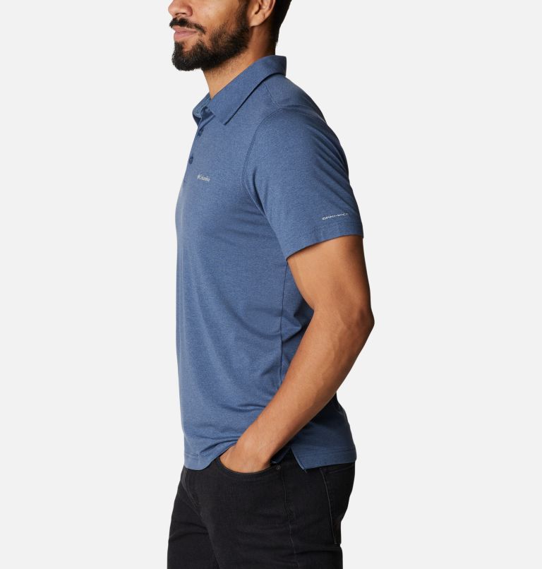 Men’s Tech Trail Polo Shirt, Color: Dark Mountain Heather, image 3