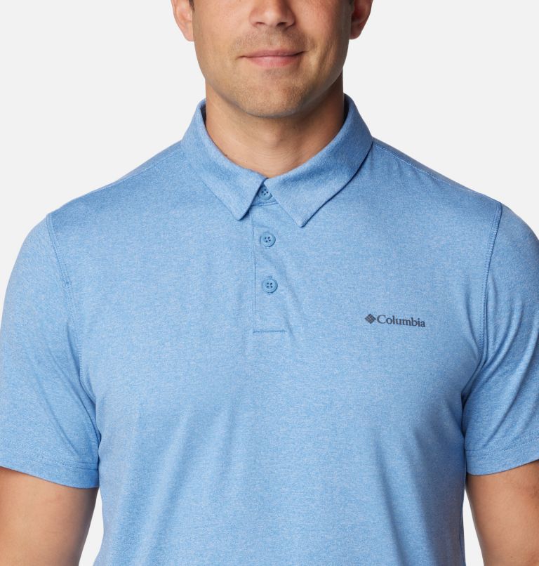 Men’s Tech Trail Polo Shirt, Color: Skyler Heather, image 4