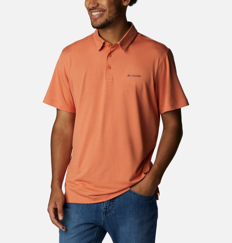 Polo Tech Trail para hombre, Color: Desert Orange Heather, image 5