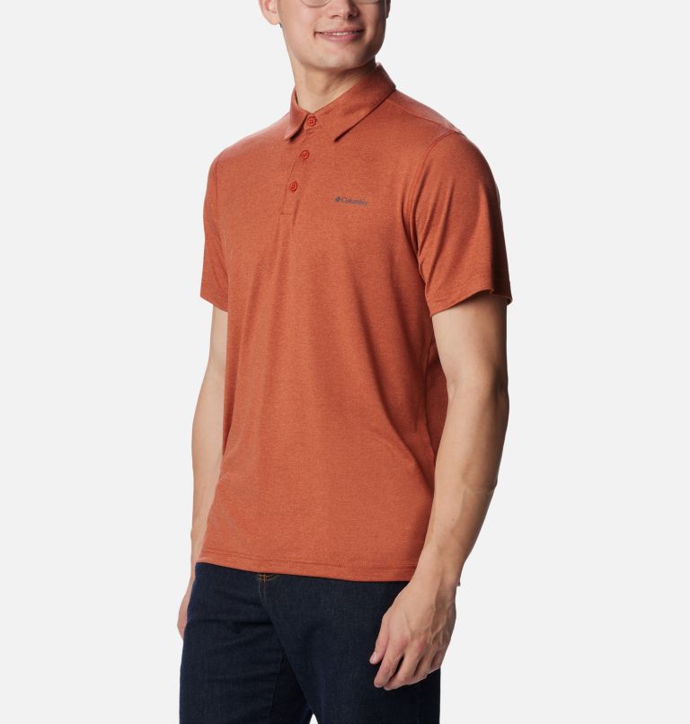 Men’s Tech Trail Polo Shirt, Color: Warp Red Heather, image 4