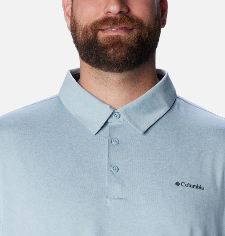 Polo Tech Trail pour homme – Tailles fortes, Color: Stone Blue Heather, image 4