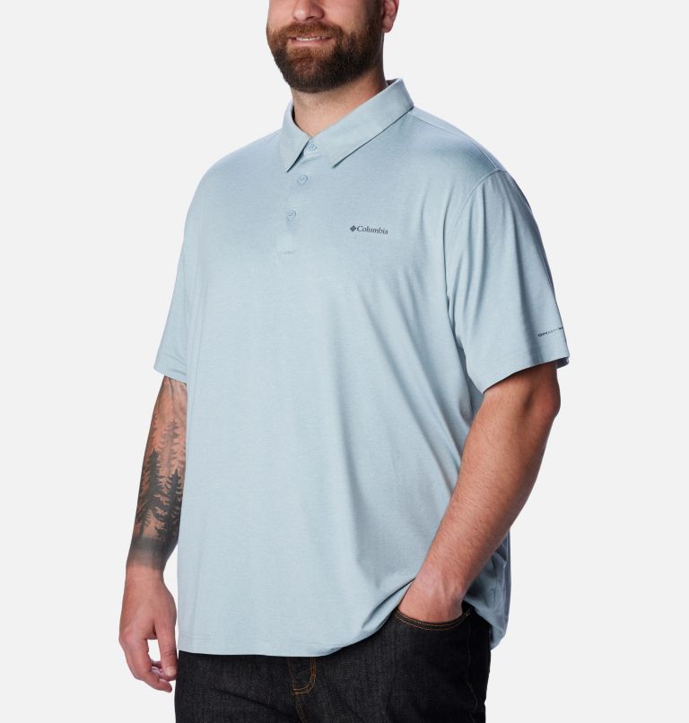 Polo Tech Trail pour homme – Tailles fortes, Color: Stone Blue Heather, image 5
