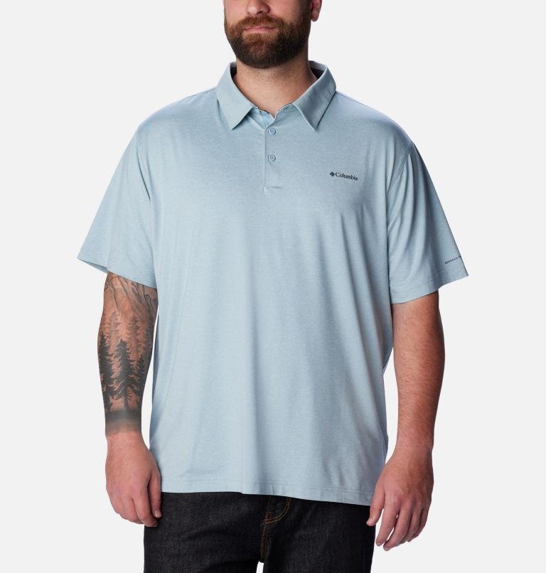 Polo Tech Trail pour homme – Tailles fortes, Color: Stone Blue Heather, image 1