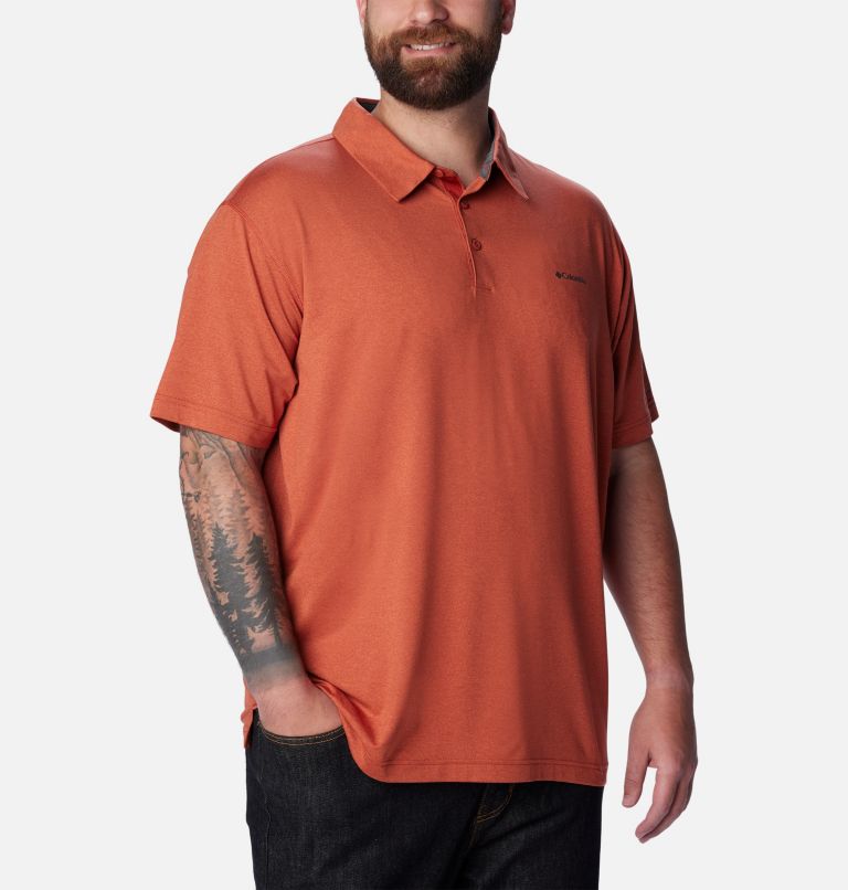 Men's Tech Trail Polo – Big, Color: Warp Red Heather, image 5
