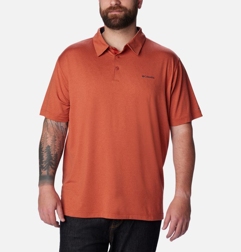 Men's Tech Trail Polo – Big, Color: Warp Red Heather, image 1