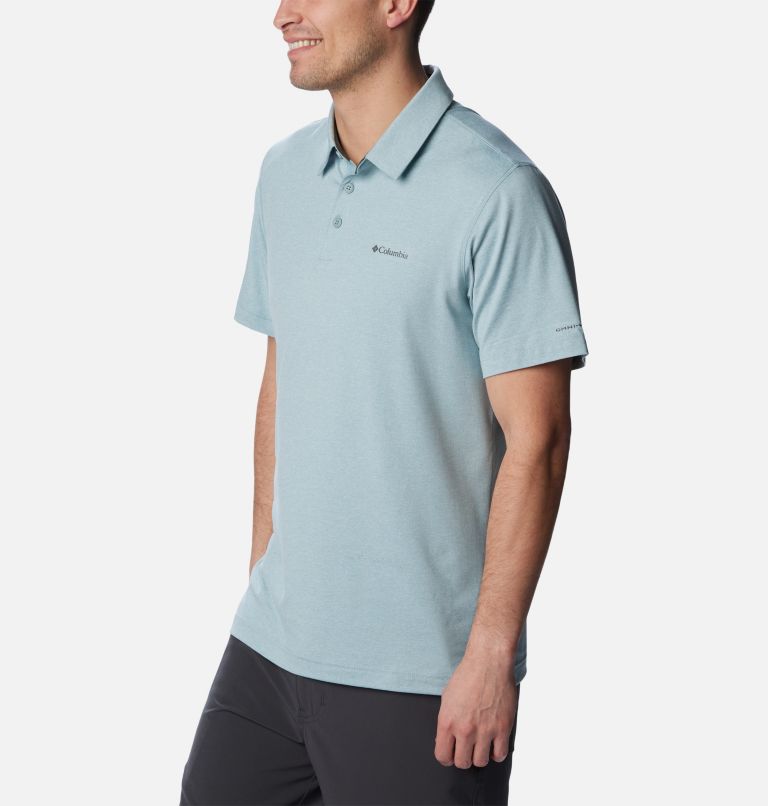 Polo Tech Trail Homme, Color: Stone Blue Heather, image 5