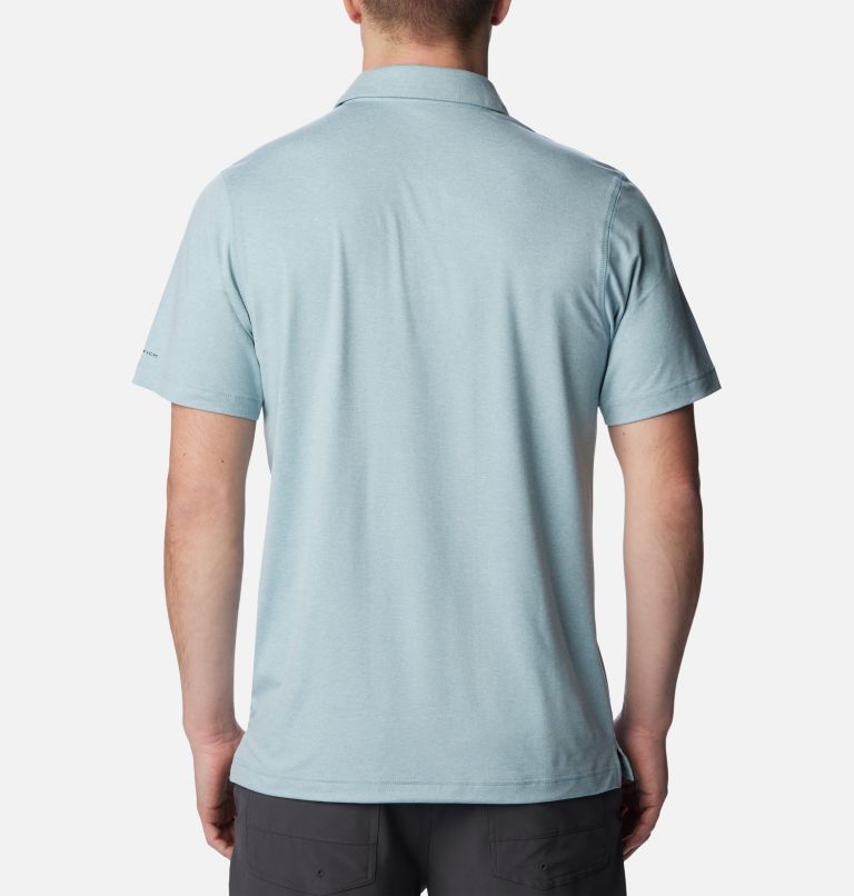Thumbnail: Polo Tech Trail Homme, Color: Stone Blue Heather, image 2