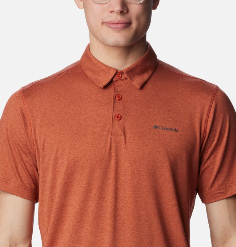 Thumbnail: Men’s Tech Trail Polo Shirt - Tall, Color: Warp Red Heather, image 4