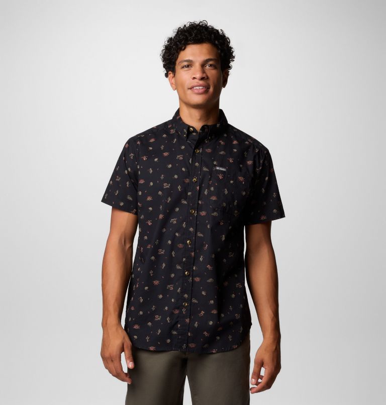 Men's Rapid Rivers Printed Short Sleeve Shirt, Color: Black Deserted, image 1
