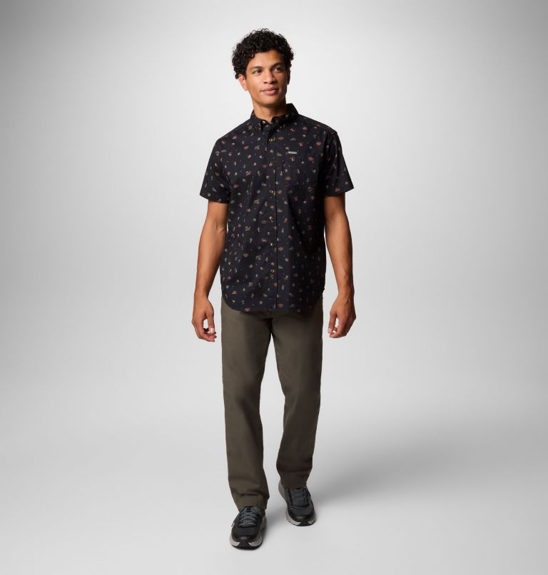 Men's Rapid Rivers Printed Short Sleeve Shirt, Color: Black Deserted, image 2