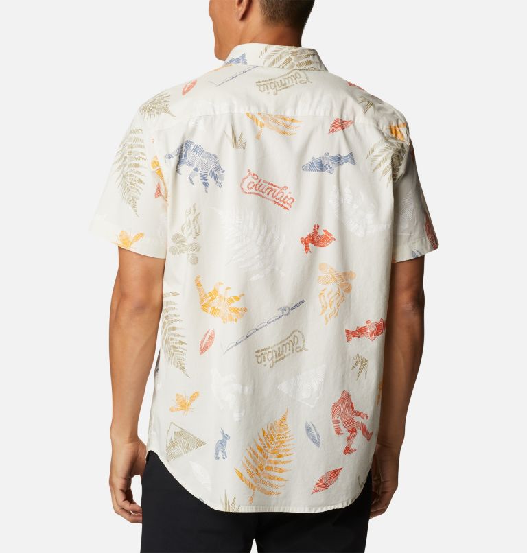 Men's Rapid Rivers Printed Short Sleeve Shirt, Color: Chalk Wanderlandia