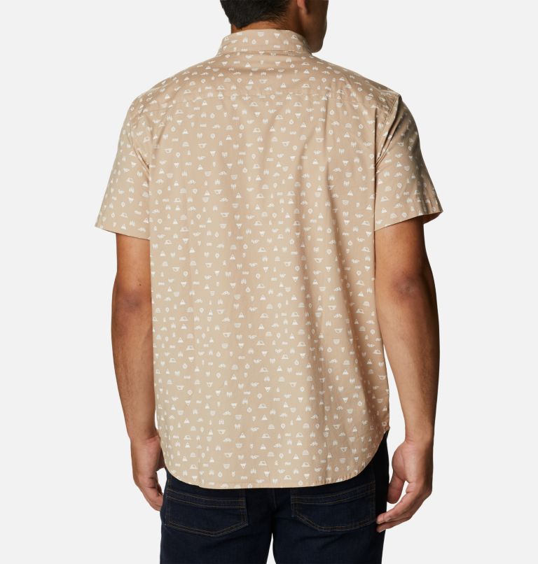 Men's Rapid Rivers Printed Short Sleeve Shirt, Color: Ancient Fossil Camp Icon, image 2