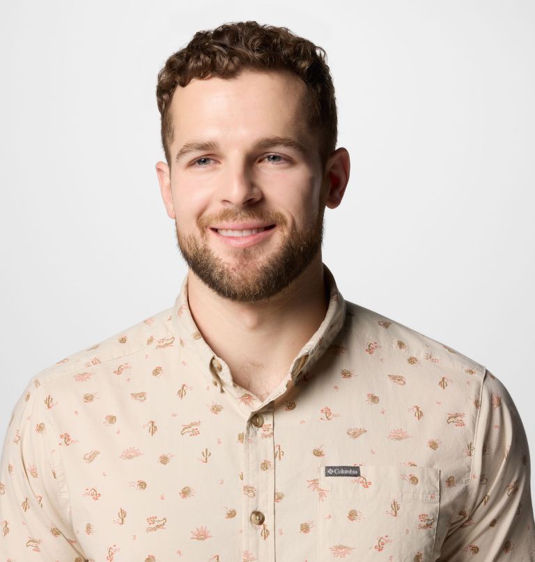 Men's Rapid Rivers Printed Short Sleeve Shirt, Color: Dark Stone Deserted, image 5
