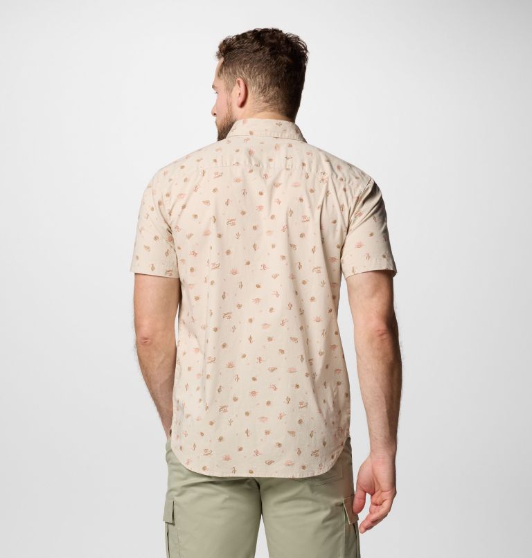 Men's Rapid Rivers Printed Short Sleeve Shirt, Color: Dark Stone Deserted, image 3