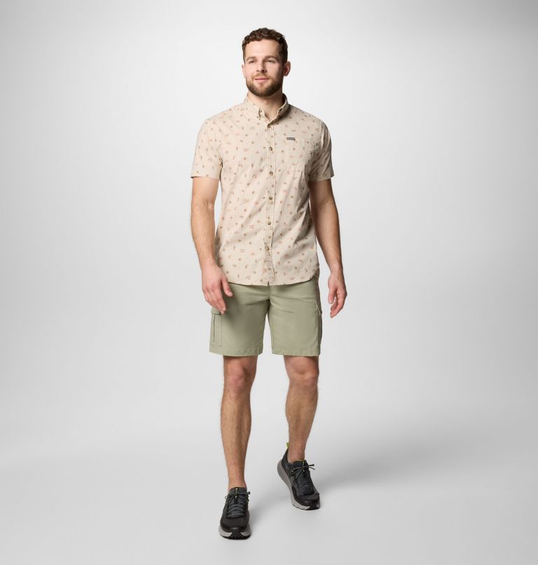 Men's Rapid Rivers Printed Short Sleeve Shirt, Color: Dark Stone Deserted, image 2