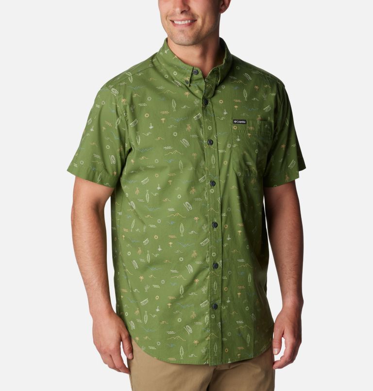 Men's Rapid Rivers Printed Short Sleeve Shirt, Color: Canteen Explorer, image 5