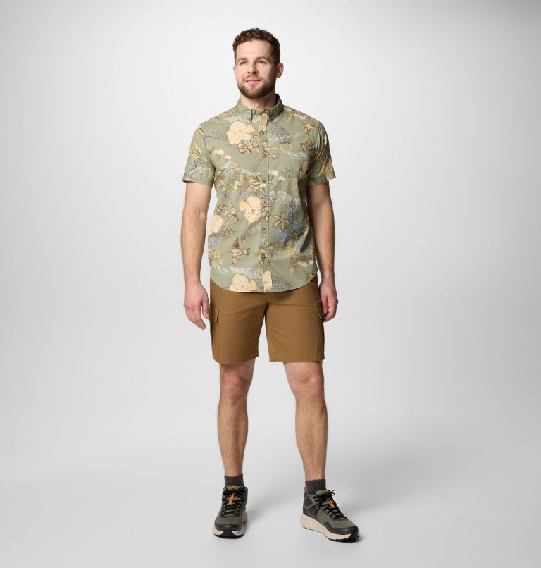 Chemise à manches courtes Rapid Rivers Printed Homme, Color: Stone Green Outbacked, image 2