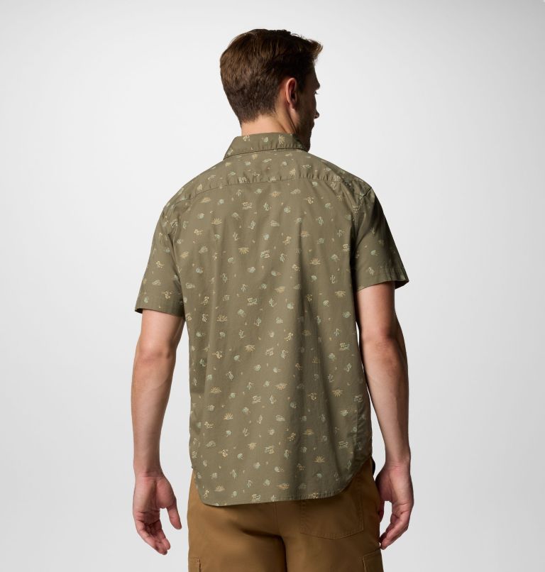 Men's Rapid Rivers Printed Short Sleeve Shirt, Color: Stone Green Deserted, image 2