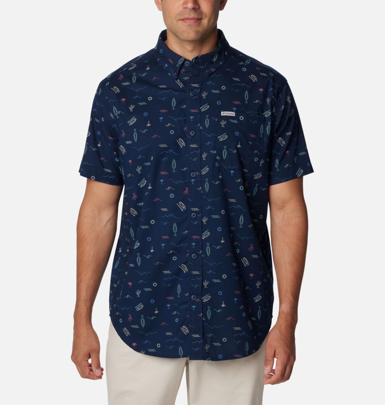 Men's Rapid Rivers™ Printed Short Sleeve Shirt | 468 | L 1