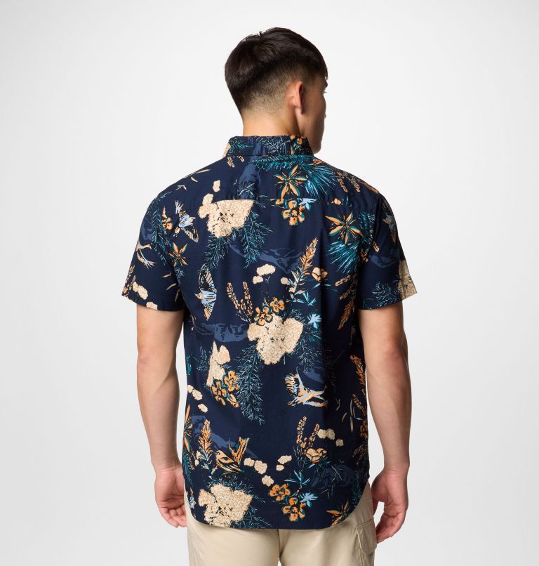 Chemise à manches courtes Rapid Rivers Printed Homme, Color: Collegiate Navy Outbacked, image 3