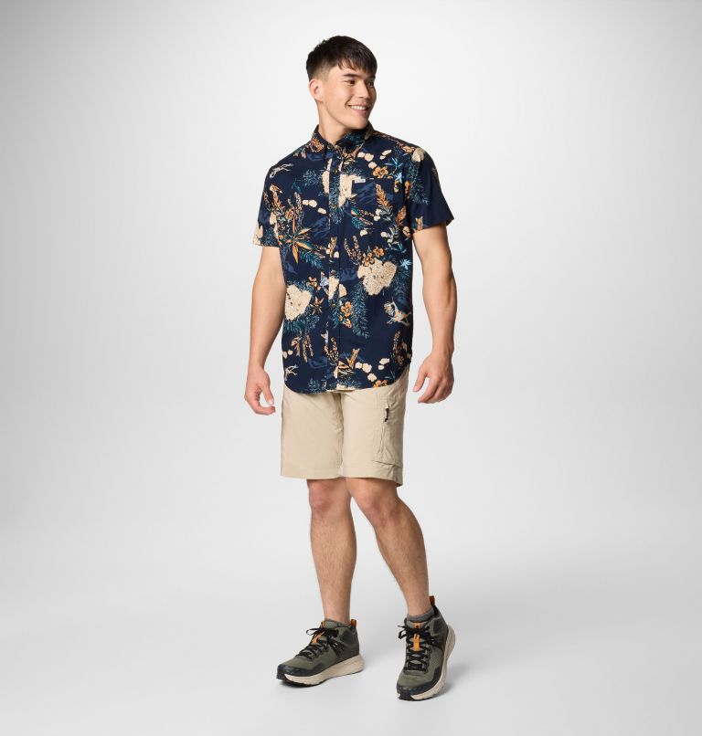 Chemise à manches courtes Rapid Rivers Printed Homme, Color: Collegiate Navy Outbacked, image 2