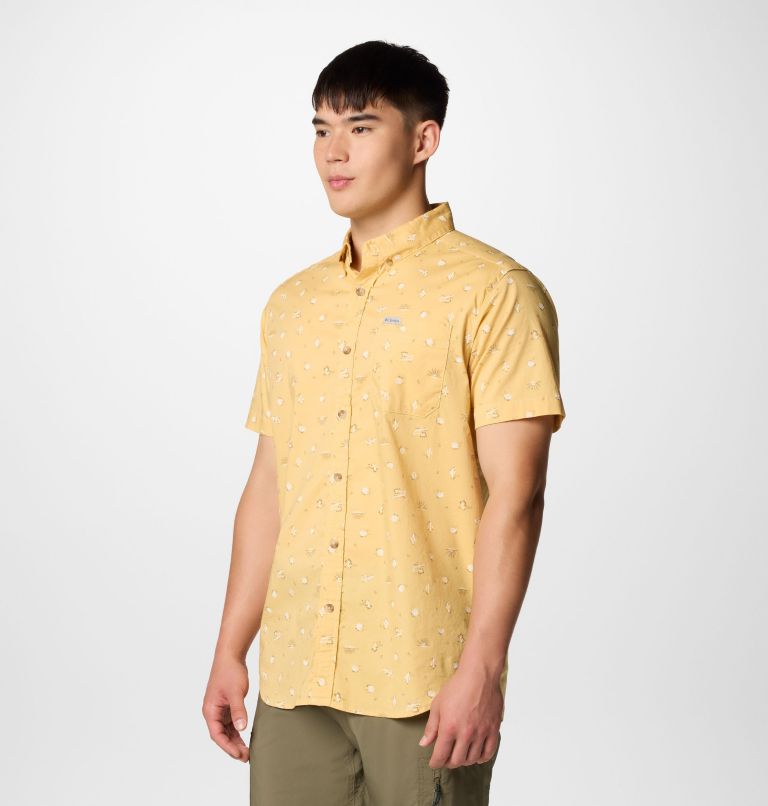 Men's Rapid Rivers Printed Short Sleeve Shirt, Color: Sand Dune Deserted, image 4